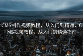CMS制作视频教程，从入门到精通，CMS视频教程，从入门到精通指南