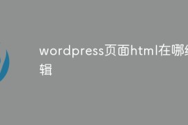 wordpress页面html在哪编辑