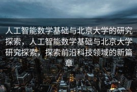 人工智能数学基础与北京大学的研究探索，人工智能数学基础与北京大学研究探索，探索前沿科技领域的新篇章
