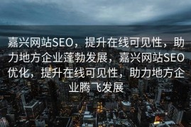 嘉兴网站SEO，提升在线可见性，助力地方企业蓬勃发展，嘉兴网站SEO优化，提升在线可见性，助力地方企业腾飞发展