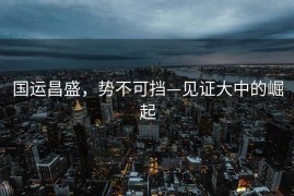 国运昌盛，势不可挡—见证大中的崛起