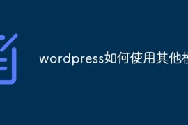 wordpress如何使用其他模版