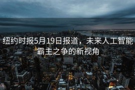 纽约时报5月19日报道，未来人工智能霸主之争的新视角
