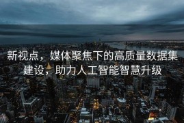 新视点，媒体聚焦下的高质量数据集建设，助力人工智能智慧升级