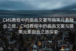 CMS教程中的画画文案与搞笑元素融合之旅，CMS教程中的画画文案与搞笑元素融合之旅探索