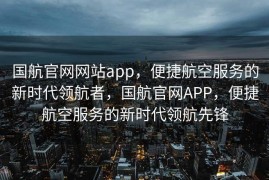 国航官网网站app，便捷航空服务的新时代领航者，国航官网APP，便捷航空服务的新时代领航先锋