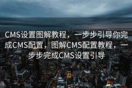 CMS设置图解教程，一步步引导你完成CMS配置，图解CMS配置教程，一步步完成CMS设置引导