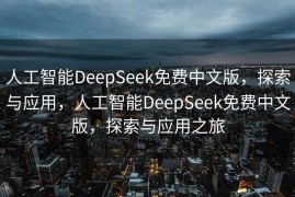 人工智能DeepSeek免费中文版，探索与应用，人工智能DeepSeek免费中文版，探索与应用之旅