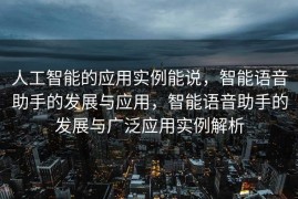 人工智能的应用实例能说，智能语音助手的发展与应用，智能语音助手的发展与广泛应用实例解析
