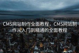 CMS网站制作全面教程，CMS网站制作从入门到精通的全面教程