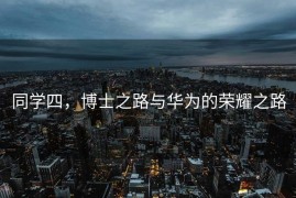 同学四，博士之路与华为的荣耀之路