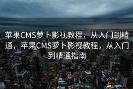 苹果CMS萝卜影视教程，从入门到精通，苹果CMS萝卜影视教程，从入门到精通指南