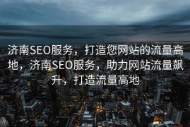 济南SEO服务，打造您网站的流量高地，济南SEO服务，助力网站流量飙升，打造流量高地