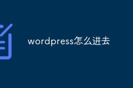 wordpress怎么进去