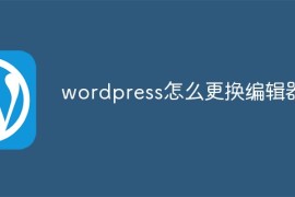 wordpress怎么更换编辑器