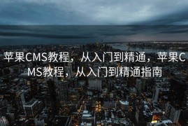 苹果CMS教程，从入门到精通，苹果CMS教程，从入门到精通指南