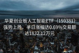 华夏创业板人工智能ETF（159381）强势上扬，半日涨幅达0.69%交易额达1832.12万元