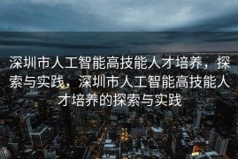 深圳市人工智能高技能人才培养，探索与实践，深圳市人工智能高技能人才培养的探索与实践