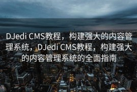 DJedi CMS教程，构建强大的内容管理系统，DJedi CMS教程，构建强大的内容管理系统的全面指南