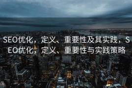 SEO优化，定义、重要性及其实践，SEO优化，定义、重要性与实践策略