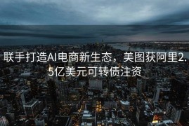 联手打造AI电商新生态，美图获阿里2.5亿美元可转债注资