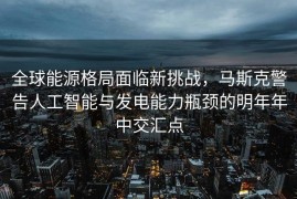 全球能源格局面临新挑战，马斯克警告人工智能与发电能力瓶颈的明年年中交汇点