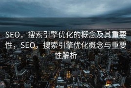 SEO，搜索引擎优化的概念及其重要性，SEO，搜索引擎优化概念与重要性解析