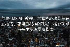 苹果CMS API教程，掌握核心功能与开发技巧，苹果CMS API教程，核心功能与开发技巧掌握指南