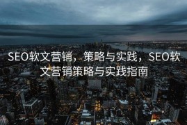 SEO软文营销，策略与实践，SEO软文营销策略与实践指南