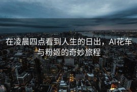 在凌晨四点看到人生的日出，AI花车与粉姬的奇妙旅程