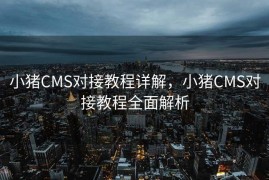 小猪CMS对接教程详解，小猪CMS对接教程全面解析