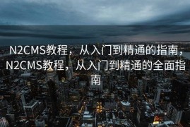 N2CMS教程，从入门到精通的指南，N2CMS教程，从入门到精通的全面指南