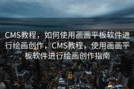 CMS教程，如何使用画画平板软件进行绘画创作，CMS教程，使用画画平板软件进行绘画创作指南