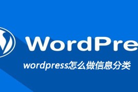 wordpress怎么做信息分类