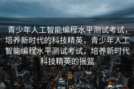 青少年人工智能编程水平测试考试，培养新时代的科技精英，青少年人工智能编程水平测试考试，培养新时代科技精英的摇篮