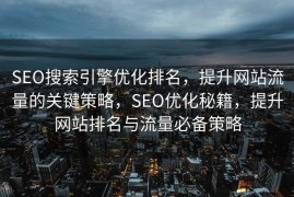 SEO搜索引擎优化排名，提升网站流量的关键策略，SEO优化秘籍，提升网站排名与流量必备策略