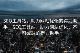 SEO工具站，助力网站优化的得力助手，SEO工具站，助力网站优化，不可或缺的得力助手