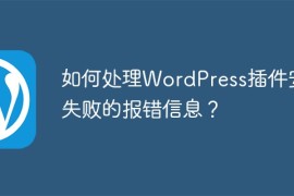 如何处理WordPress插件安装失败的报错信息？