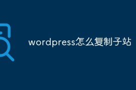 wordpress怎么复制子站