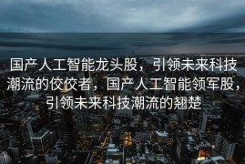 国产人工智能龙头股，引领未来科技潮流的佼佼者，国产人工智能领军股，引领未来科技潮流的翘楚