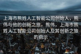 上海市熊姓人工智能公司创始人，熊伟与他的创新之旅，熊伟，上海市熊姓人工智能公司创始人及其创新之旅的启示