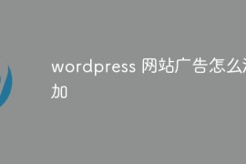 wordpress 网站广告怎么添加