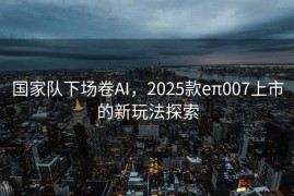 国家队下场卷AI，2025款eπ007上市的新玩法探索