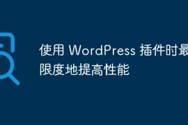 使用 WordPress 插件时最大限度地提高性能