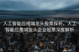 人工智能应用端龙头股票探析，人工智能应用端龙头企业股票深度解析
