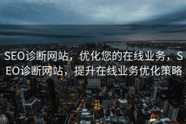 SEO诊断网站，优化您的在线业务，SEO诊断网站，提升在线业务优化策略