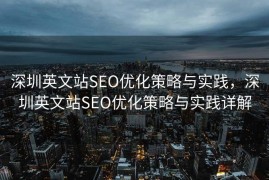 深圳英文站SEO优化策略与实践，深圳英文站SEO优化策略与实践详解