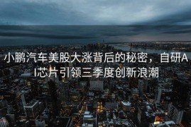 小鹏汽车美股大涨背后的秘密，自研AI芯片引领三季度创新浪潮