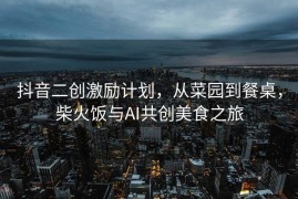 抖音二创激励计划，从菜园到餐桌，柴火饭与AI共创美食之旅