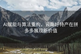 AI赋能与算法重构，云南好特产在拼多多展现新价值
